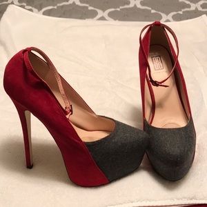 4” ankle platform heels
